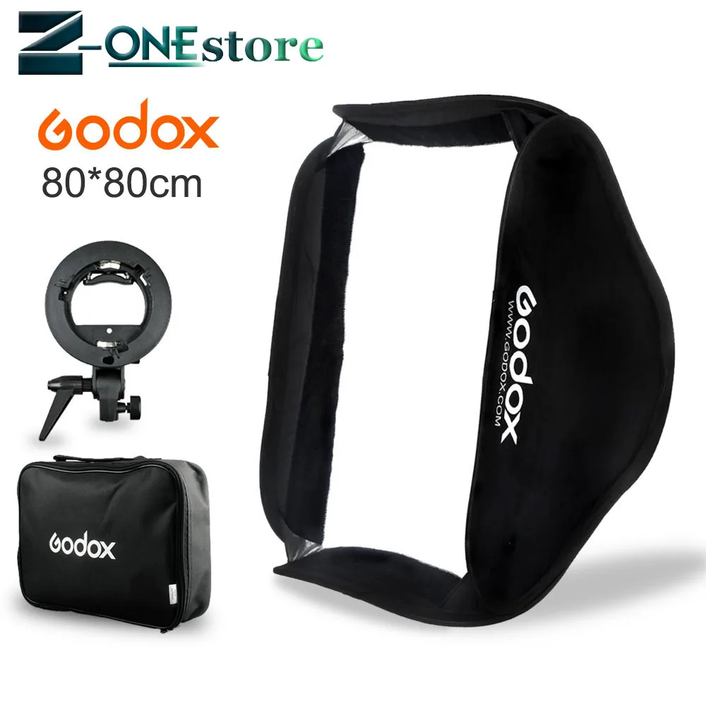 Godox Softbox Kit Flash Diffuser 80x80cm 32 * 32 inch + S-type Bracket Bowens Holder + Bag Kit for Camera Speedlite Flash Light
Godox Softbox Kit Flash Diffuser 80x80cm 32 * 32 inch + S-type Bracket Bowens Holder + Bag Kit for Camera Speedlite Flash Light