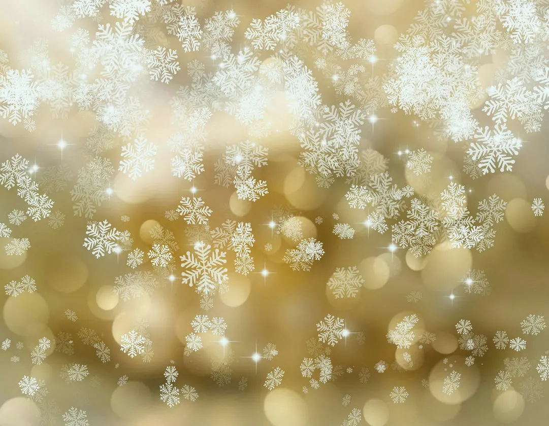 

snowflake gold bokeh christmas photography backgrounds High quality Computer print party backdrop