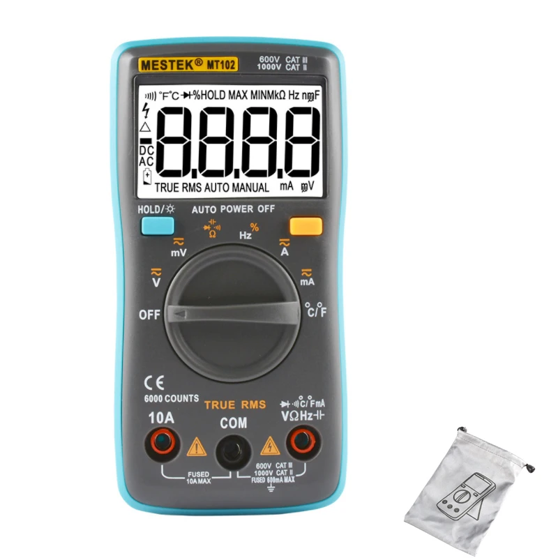 MESTEK digital multimeter professional probe tester 6000 counts digital meter Resistance Capacitance ACA/DCA meter multitester
MESTEK digital multimeter professional probe tester 6000 counts digital meter Resistance Capacitance ACA/DCA meter multitester