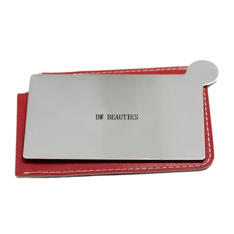 500Pcs/Lot Portable Shatter Proof Card Style Pocket Cosmetic Mirror PU Leather Cover Stainless Steel Unbreakable Makeup Mirror
500Pcs/Lot Portable Shatter Proof Card Style Pocket Cosmetic Mirror PU Leather Cover Stainless Steel Unbreakable Makeup Mirror