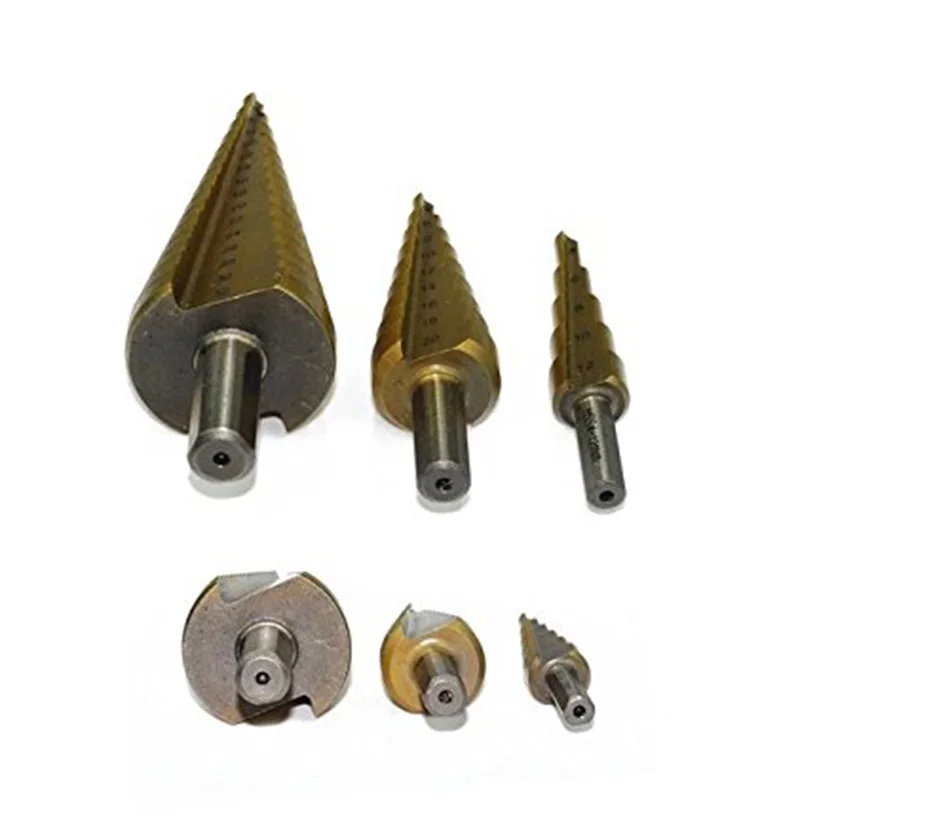 3 PCS HSS 4241 Steel Step Drills Bit Tool Set Cone Drill Titanium Bit Set Hole for Steel Wood Metal Drilling Cutting Tools
3 PCS HSS 4241 Steel Step Drills Bit Tool Set Cone Drill Titanium Bit Set Hole for Steel Wood Metal Drilling Cutting Tools
