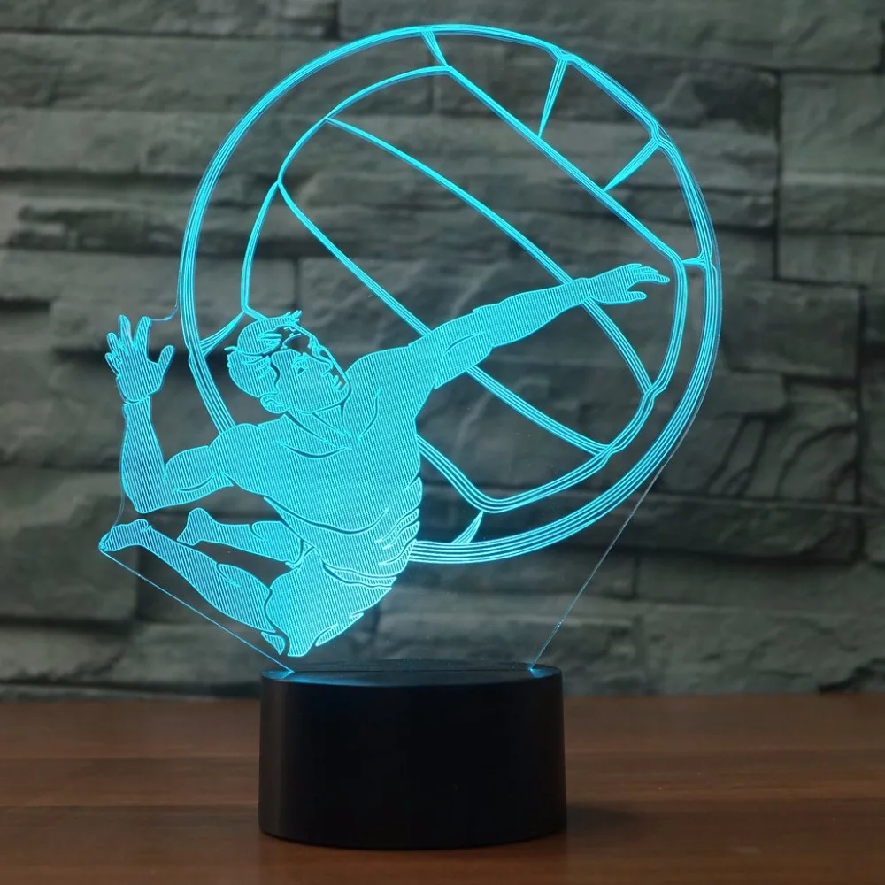 Men's Volleyball 3D Night Lights 7 Color Change Led Lamp Kids Toy Led Usb Table Lampara Lampe Children Sleeping Lighting
Men's Volleyball 3D Night Lights 7 Color Change Led Lamp Kids Toy Led Usb Table Lampara Lampe Children Sleeping Lighting