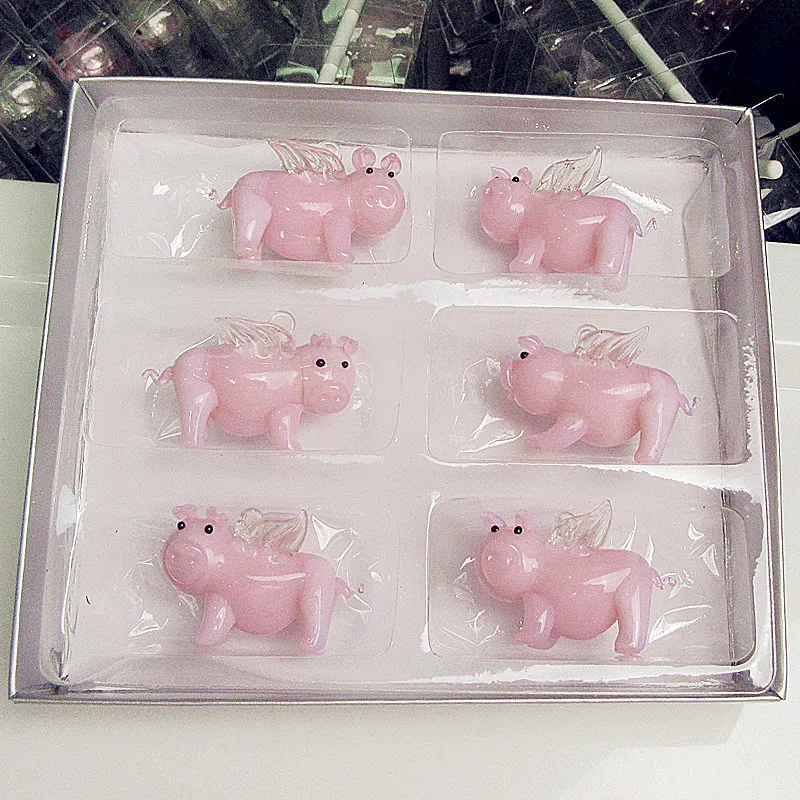6pcs Custom Hand made murano Glass Pendant Pink Pig figurines Christmas wedding decoration Hanging glass cartoon animal
6pcs Custom Hand made murano Glass Pendant Pink Pig figurines Christmas wedding decoration Hanging glass cartoon animal