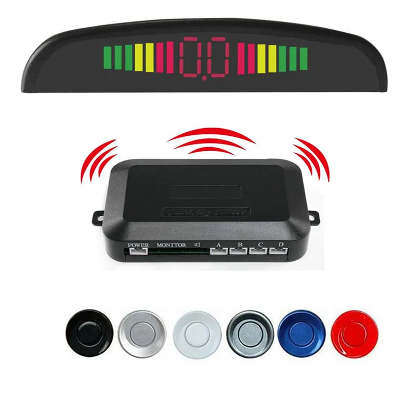 Wireless Parking Sensor Kit 4 Buzzers LED display Car parktronic Assistance Auto Reverse Backup Radar Monitor System detector
Wireless Parking Sensor Kit 4 Buzzers LED display Car parktronic Assistance Auto Reverse Backup Radar Monitor System detector