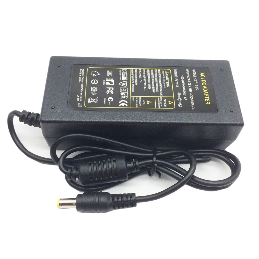 AC110-220V светодиодный адаптер US UK EU AU DC12V 5A источник питания с 5050 5630 3528 2835 разъем для