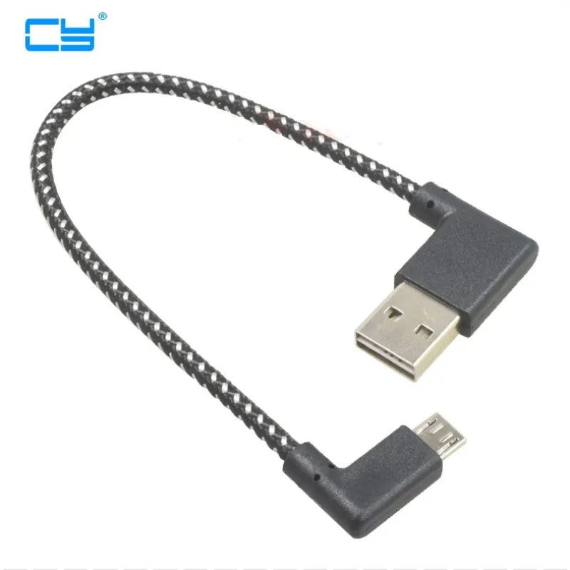 Micro тканый USB 2 0 папа левый Угол 5pin кабель Реверсивный правый угловой 90 градусов