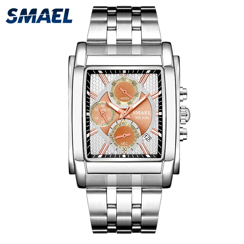 Мужские водонепроницаемые кварцевые часы SMAEL, большие цифровые часы люксового бренда, спортивные часы, мужские кварцевые наручные часы Move t ... 
Мужские водонепроницаемые кварцевые часы SMAEL, большие цифровые часы люксового бренда, спортивные часы, мужские кварцевые наручные часы Move t ...