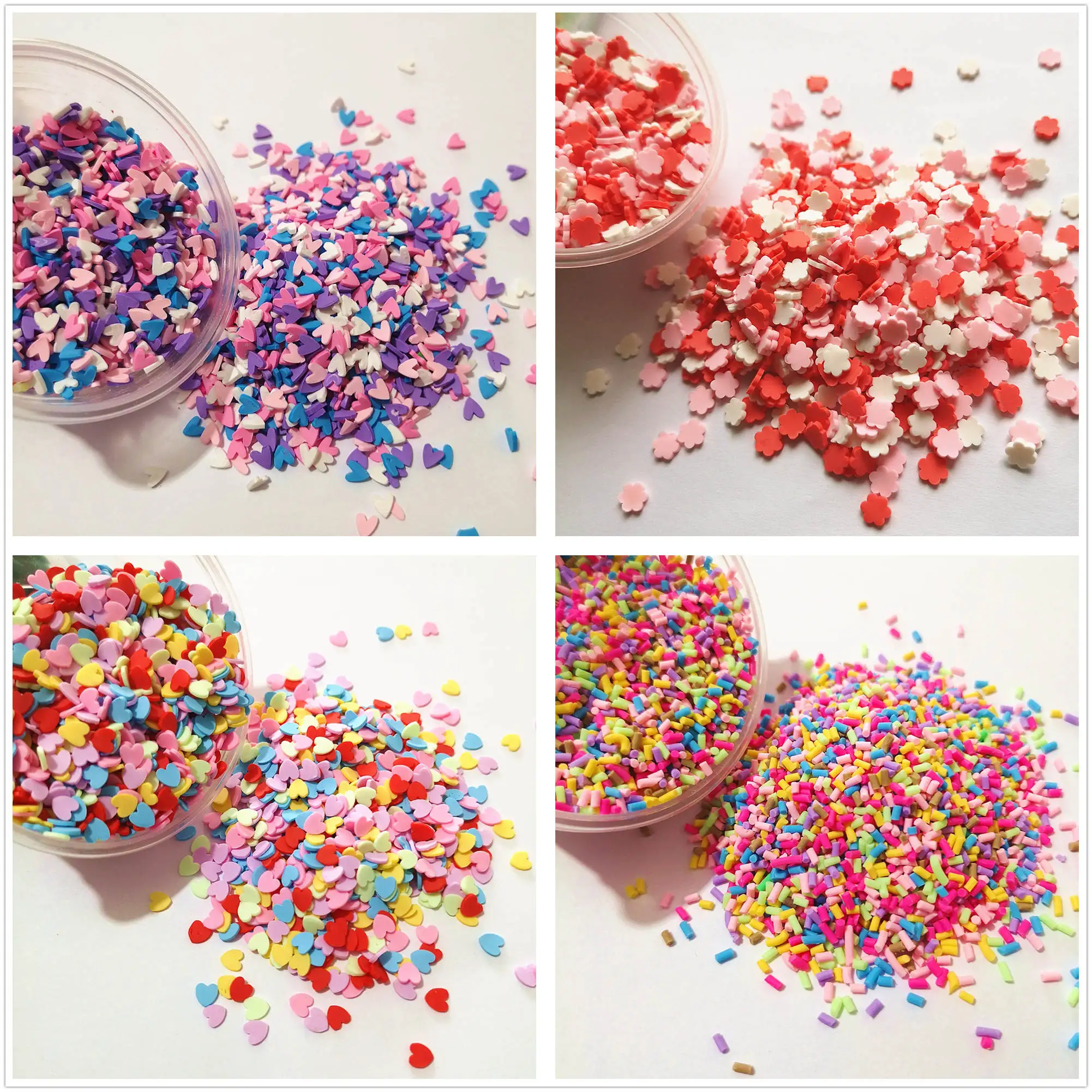 20g Cute Mix Cylinder shaped Polymer Clay For Filler For Slime DIY Supplies Candy Fake Cake Dessert Mud Particles Sprinkle
20g Cute Mix Cylinder shaped Polymer Clay For Filler For Slime DIY Supplies Candy Fake Cake Dessert Mud Particles Sprinkle