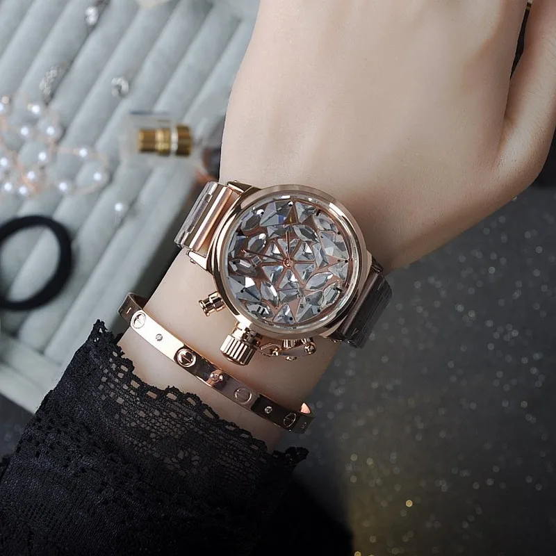 Women Watch Stainless Steel Watches luxury Lady Shining Dress watch Big Diamond Stone Wristwatch relojes para mujer gold watch
Women Watch Stainless Steel Watches luxury Lady Shining Dress watch Big Diamond Stone Wristwatch relojes para mujer gold watch