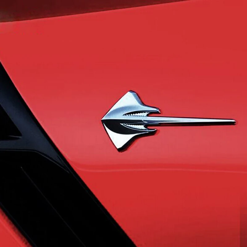 Corvette Stingray эмблема автомобиля мото металлический боковой значок на крыло