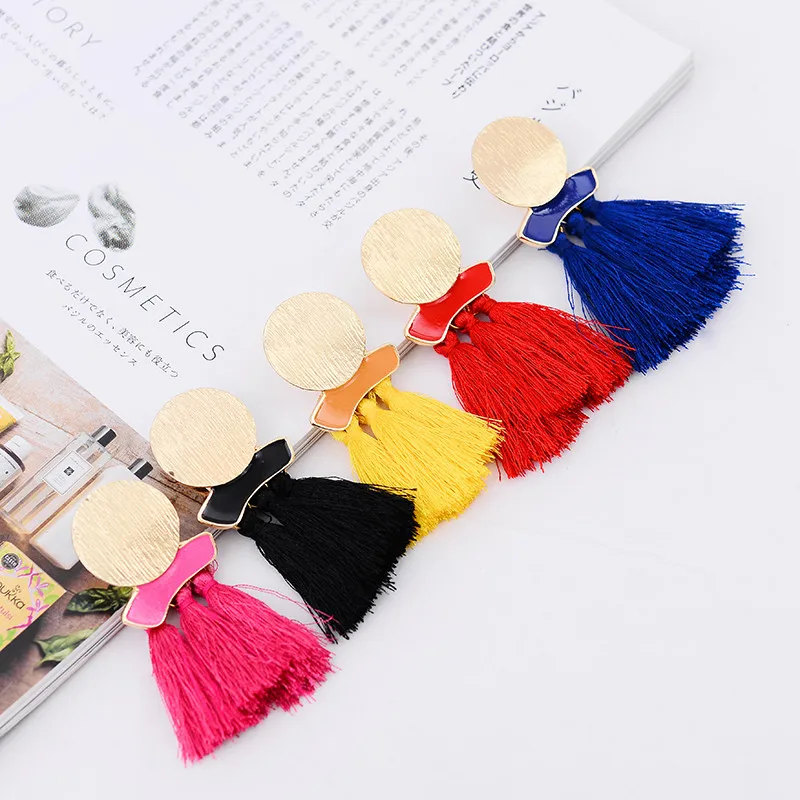 Fashion Acrylic Stone Metal Stud Earrings Beautiful Long Tassel Earring Women Jewelry 2018 New Year Gift for Girlfriend
Fashion Acrylic Stone Metal Stud Earrings Beautiful Long Tassel Earring Women Jewelry 2018 New Year Gift for Girlfriend