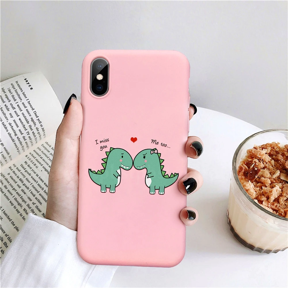 Модный розовый ультратонкий мягкий чехол из ТПУ с принтом для iPhone X 10 7 8 6 6s Plus XR XS MAX