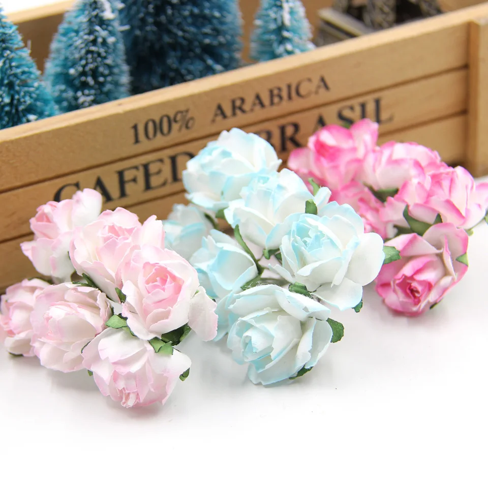 6PCS/Lot DIY Artificial Paper Mini Rose Flower Bouquets For Wedding Party Craft Decoration Scrapbooking Wreath Flower Supplies
6PCS/Lot DIY Artificial Paper Mini Rose Flower Bouquets For Wedding Party Craft Decoration Scrapbooking Wreath Flower Supplies