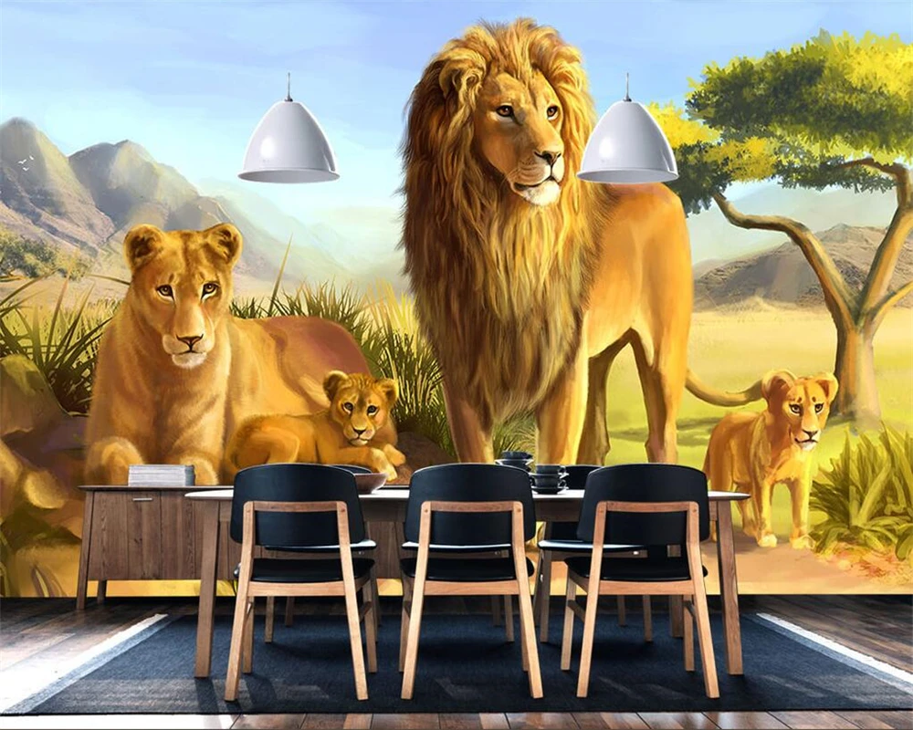 beibehang Home decoration murals wallpaper animal lion cartoon children room background mural TV sofa background 3d wallpaper
beibehang Home decoration murals wallpaper animal lion cartoon children room background mural TV sofa background 3d wallpaper
