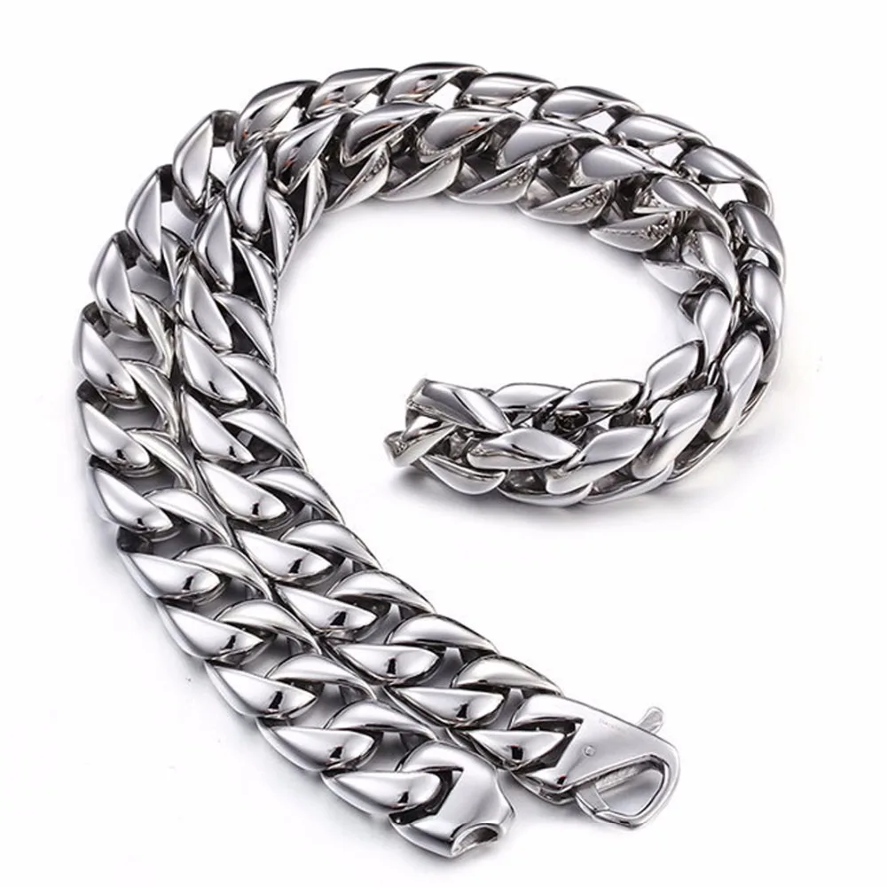 Men's Hiphop Necklace Stainless Steel Cuban Link Chain Silver Color Long Necklace for Men Fashion Jewelry Gift 7-40"
Men's Hiphop Necklace Stainless Steel Cuban Link Chain Silver Color Long Necklace for Men Fashion Jewelry Gift 7-40"