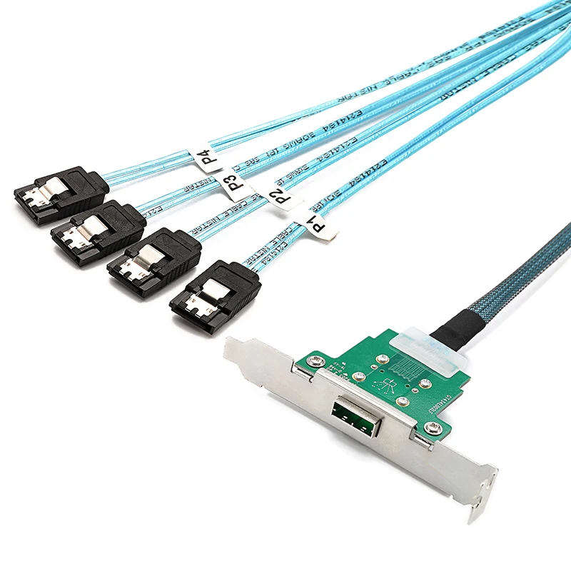 CableDeconn мини SAS26 Pin SFF 8088 женский 4 * SATA кабель для синхронизации с сервером передачи