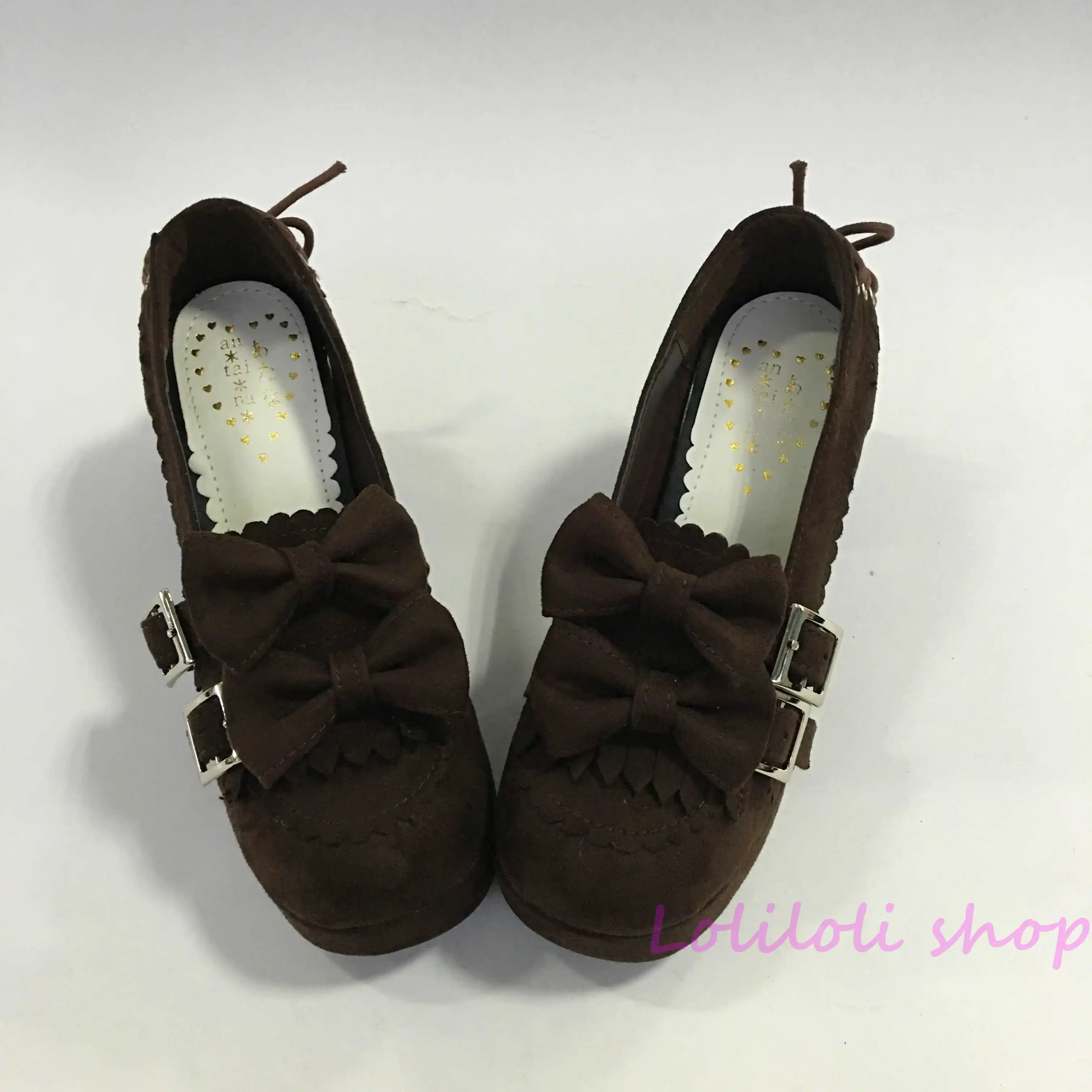 Princess sweet black lolita shoes High-heeled Bow Suede cover type sandals Hand made large size shoes Japanese design an5167
Princess sweet black lolita shoes High-heeled Bow Suede cover type sandals Hand made large size shoes Japanese design an5167