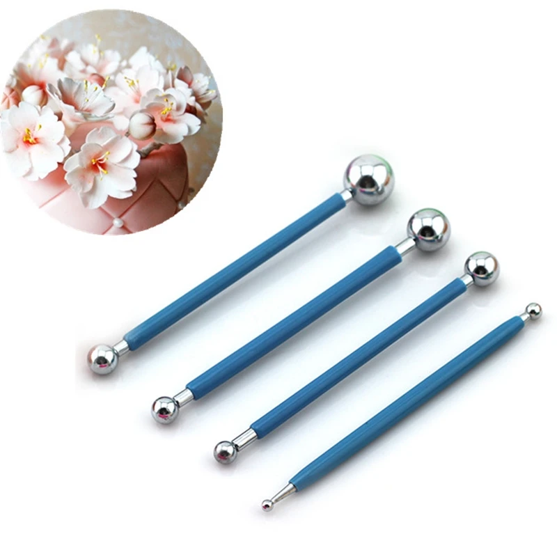 4pcs Stainless Molding Ball Tool Sticks Sugar craft Fondant Cake Decorating Kit Flower Molds Kitchen Dessert Decoration Supplies
4pcs Stainless Molding Ball Tool Sticks Sugar craft Fondant Cake Decorating Kit Flower Molds Kitchen Dessert Decoration Supplies