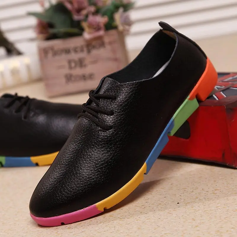 Shoes Women 2018 Newest Sneakers Plus Size Breathable Genuine Leather Ballet Flats tenis feminino | Обувь