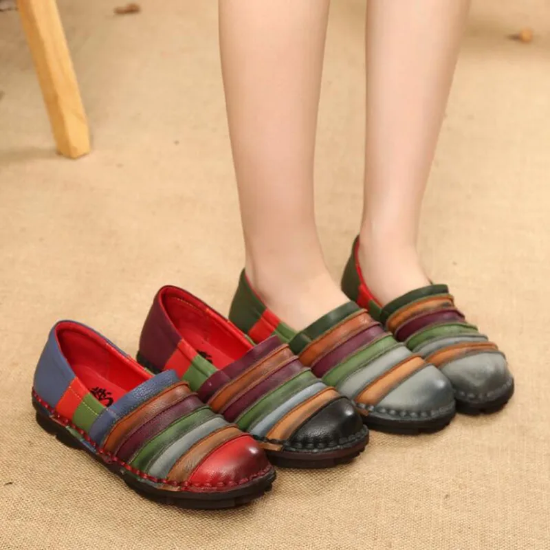 Leather casual women shoes spring autumn new national style retro Flat women's shoes handmade comfortable simple Single shoes
Leather casual women shoes spring autumn new national style retro Flat women's shoes handmade comfortable simple Single shoes