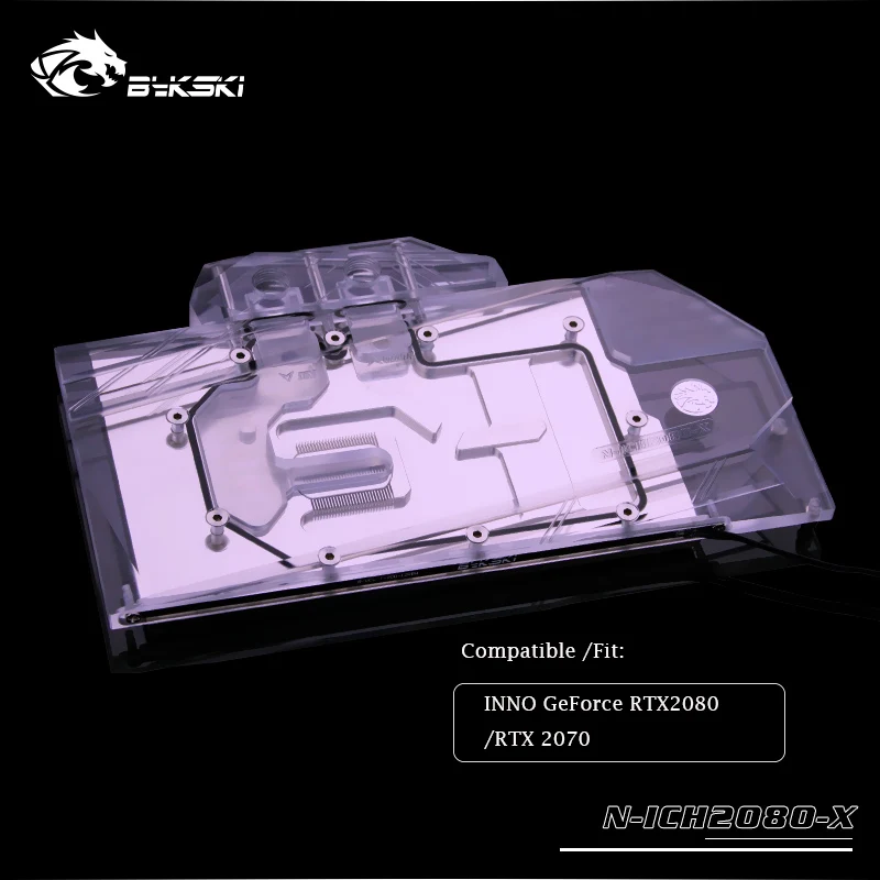Водяной блок Bykski для INNO GeForce RTX2080/RTX 2070 кулер видеокарты с полным покрытием головка