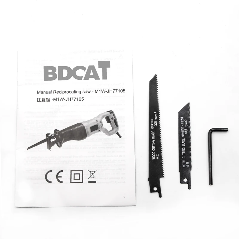 BDCAT 220V 750W Multi-function Electric Saw Reciprocating Saw Power Tool Wood Metal Electric Trimmer Woodworking Tools 2 Blades
BDCAT 220V 750W Multi-function Electric Saw Reciprocating Saw Power Tool Wood Metal Electric Trimmer Woodworking Tools 2 Blades