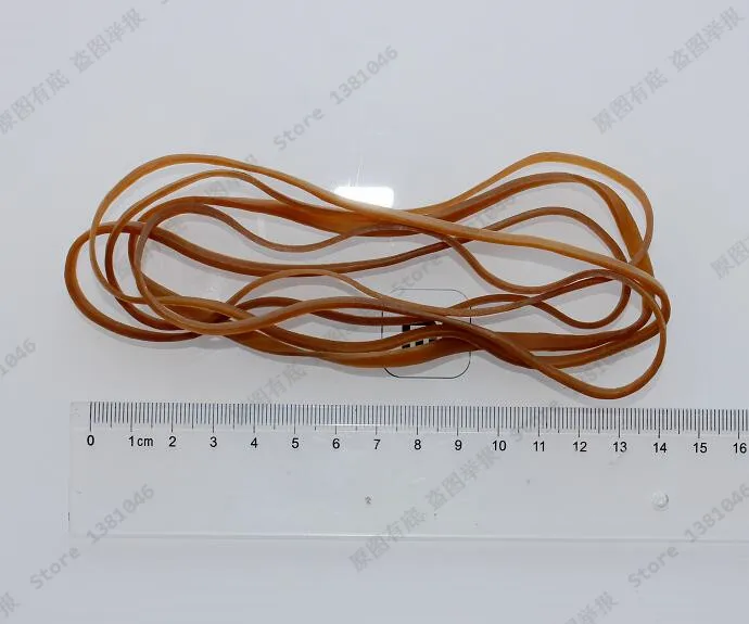 

140mm Long Industrial Business Brown Elastic Rubber Band For Package Parcel Packing 20/50/100 - You Choose Quantity