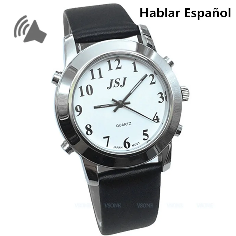 Spanish Talking Watch with Alarm, Leather Strap, for Blind People or Visually Impaired People or Elderly
Spanish Talking Watch with Alarm, Leather Strap, for Blind People or Visually Impaired People or Elderly