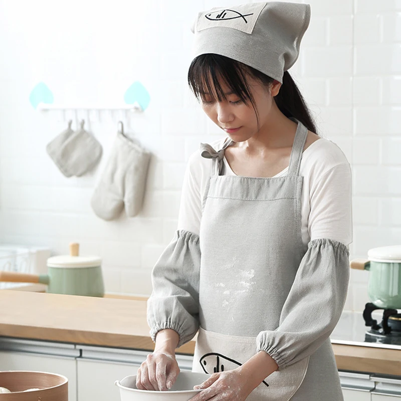 Household kitchen Cotton flax plain apron kit kitchen oil proof large pocket apron 6pcs
Household kitchen Cotton flax plain apron kit kitchen oil proof large pocket apron 6pcs