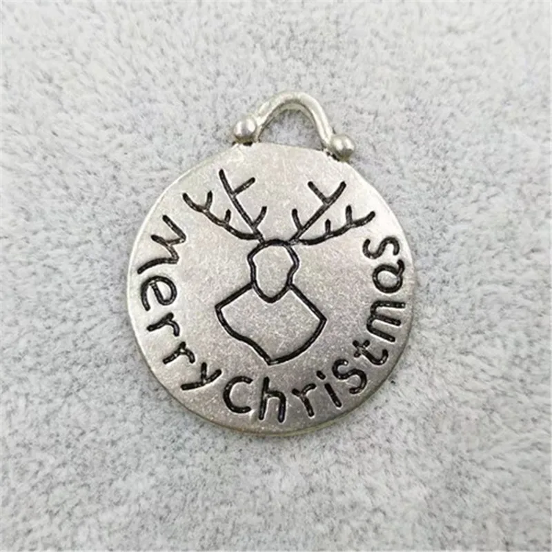 5 Pieces/Lot 25mm Antique Silver colour letter printed deer charm christmas pendant charms
5 Pieces/Lot 25mm Antique Silver colour letter printed deer charm christmas pendant charms