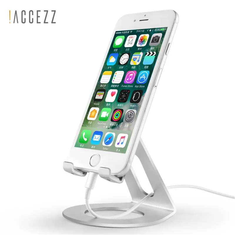 ! ACCEZZ металлическая подставка для телефона держатель iPhone X 7 8 Plus XS MAX XR samsung S9 huawei