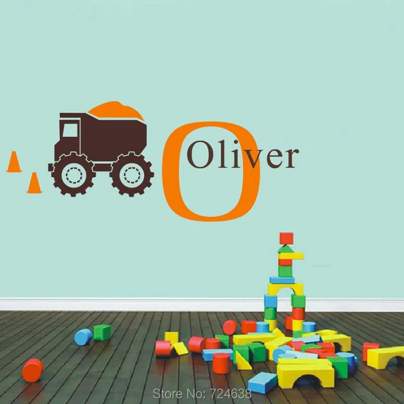 Dump Truck Name Personalized Initial Vinyl Wall Decal Cartoon Nursery Boy Wall Sticker Wall Stickers for Kids Rooms Decor
Dump Truck Name Personalized Initial Vinyl Wall Decal Cartoon Nursery Boy Wall Sticker Wall Stickers for Kids Rooms Decor