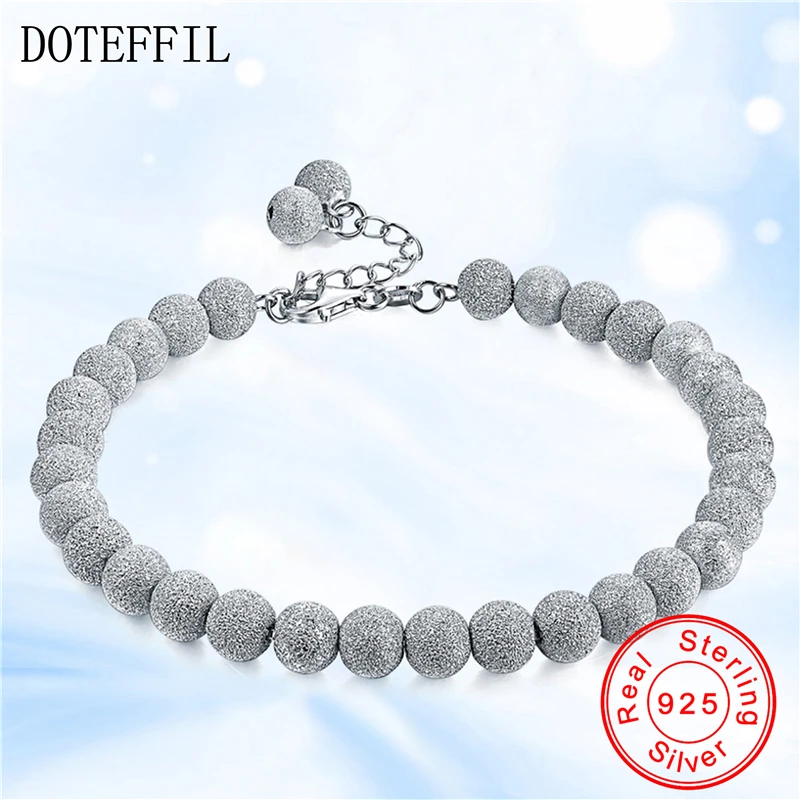 DOTEFFIL 925 Sterling Silver 4/5/6mm Matte Bead Ball Chain Necklace For Men Woman Fashion Wedding Engagement Party Charm Jewelry
DOTEFFIL 925 Sterling Silver 4/5/6mm Matte Bead Ball Chain Necklace For Men Woman Fashion Wedding Engagement Party Charm Jewelry