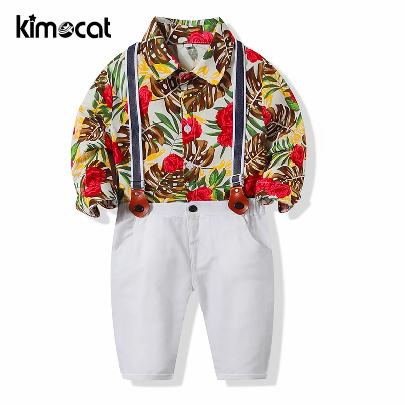 Kimocat Boys Clothing Set Europe and the United States Tide Boy Flower Shirt + Casual Pants Suit + Strap Baby Boy Clothes Summer
Kimocat Boys Clothing Set Europe and the United States Tide Boy Flower Shirt + Casual Pants Suit + Strap Baby Boy Clothes Summer