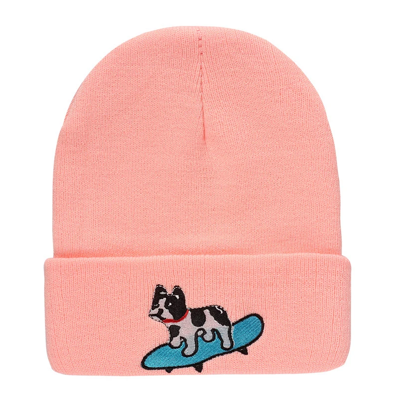 MingJieBiHuo new fashion Autumn and winter creative hip hop wool hat Dog skateboard embroidery warm wild knit hat
MingJieBiHuo new fashion Autumn and winter creative hip hop wool hat Dog skateboard embroidery warm wild knit hat