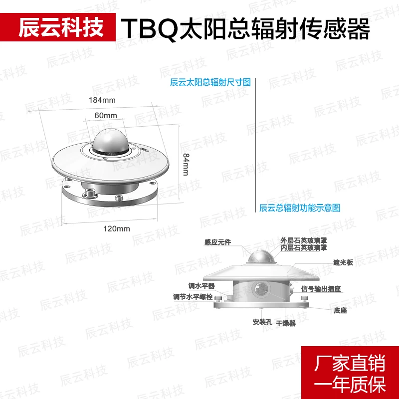 Solar Total Radiation Sensor Transmitter Irradiance Sensor Meteorological Outdoor Irradiation Manufacturer
Solar Total Radiation Sensor Transmitter Irradiance Sensor Meteorological Outdoor Irradiation Manufacturer