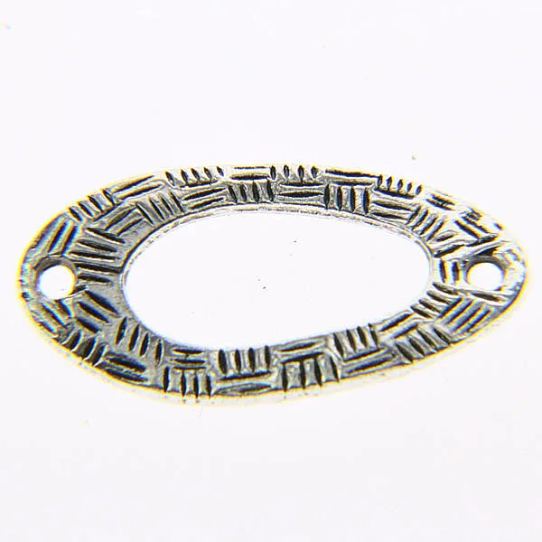 Tibetan silver plated oval shape 2sided textured irregular 2 holes connectors 30pcs EF3520
Tibetan silver plated oval shape 2sided textured irregular 2 holes connectors 30pcs EF3520