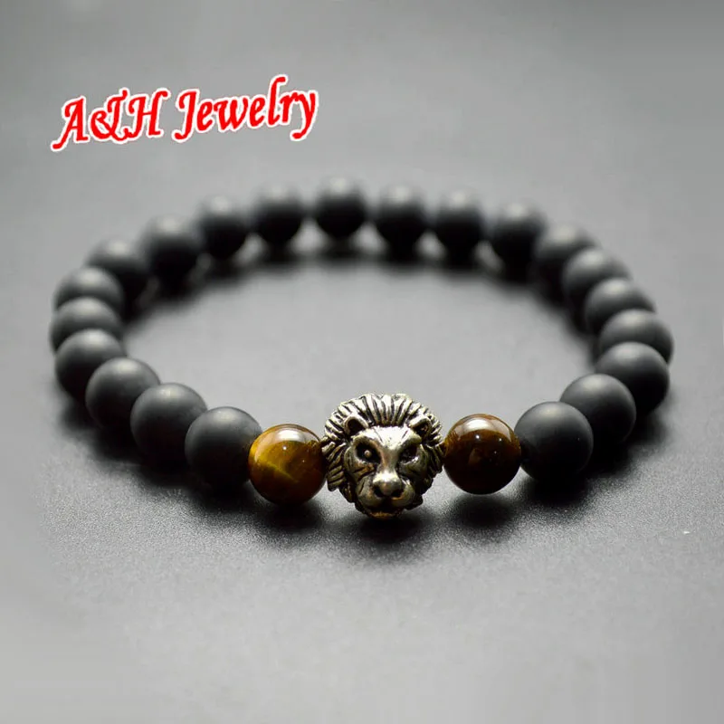 10pcs New Fashion Women Jewelry Ancient Silver Lion Charms 8mm Black Matte Surface Round Beads Bracelet
10pcs New Fashion Women Jewelry Ancient Silver Lion Charms 8mm Black Matte Surface Round Beads Bracelet