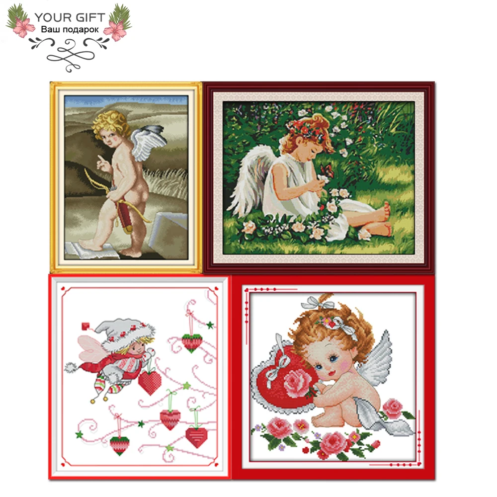 Joy Sunday R215 R219 R230 R264 Home Decor Angel On Greenery Angel's Wings Christmas Gifts Of Spirit Cupid Cross Stitch Kits
Joy Sunday R215 R219 R230 R264 Home Decor Angel On Greenery Angel's Wings Christmas Gifts Of Spirit Cupid Cross Stitch Kits