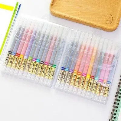 12 / 24 PCS/set 0.38mm Colorful Gel Pens Translucent Fiber Color Watercolor Painting Graffiti Pen Art Supplies
12 / 24 PCS/set 0.38mm Colorful Gel Pens Translucent Fiber Color Watercolor Painting Graffiti Pen Art Supplies
