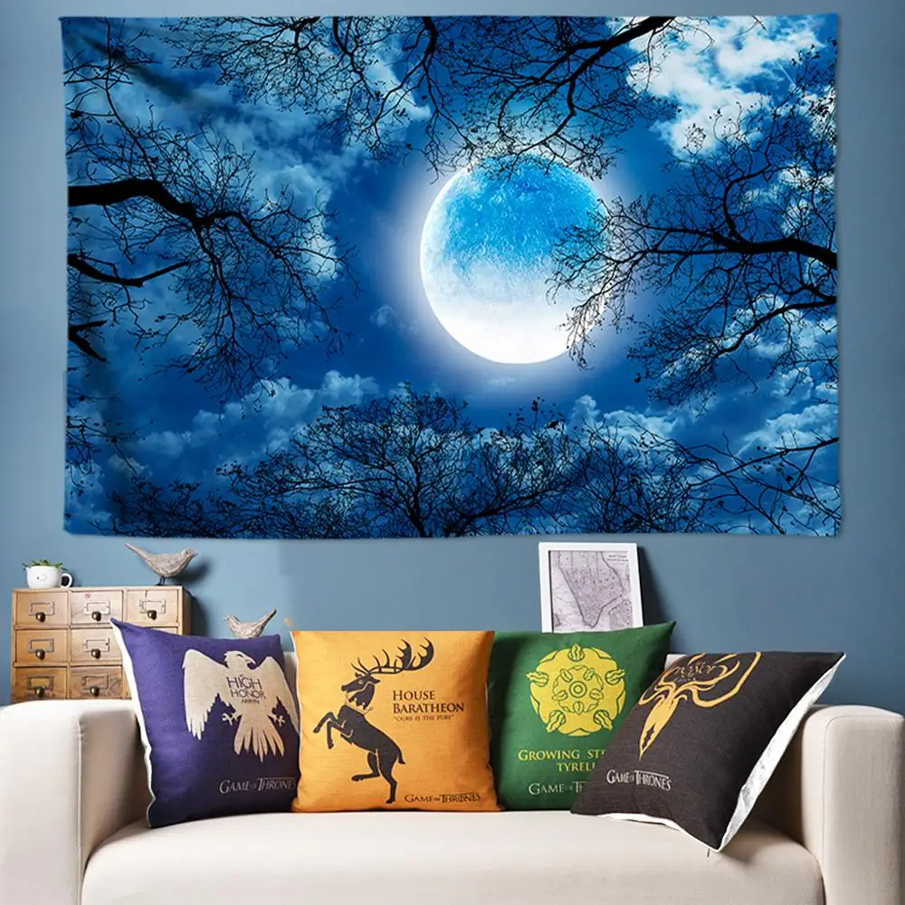 Moon Tapestry Wall Hanging Starry Night Forest Hippie Tapestry Psychedelic Farmhouse Art Decor Boho Mandala Tenture Tapisserie
Moon Tapestry Wall Hanging Starry Night Forest Hippie Tapestry Psychedelic Farmhouse Art Decor Boho Mandala Tenture Tapisserie