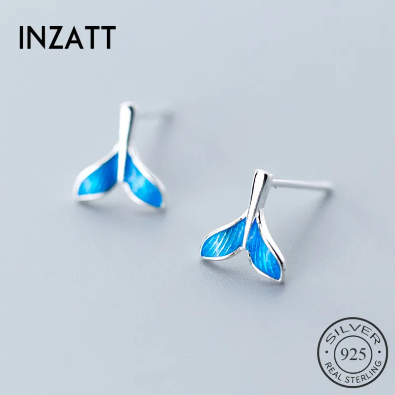 INZATT Real 925 Sterling Silver Blue Enamel Fish Tail Animal Stud Earrings For Fashion Women Party Fine Jewelry Romantic Gift
INZATT Real 925 Sterling Silver Blue Enamel Fish Tail Animal Stud Earrings For Fashion Women Party Fine Jewelry Romantic Gift