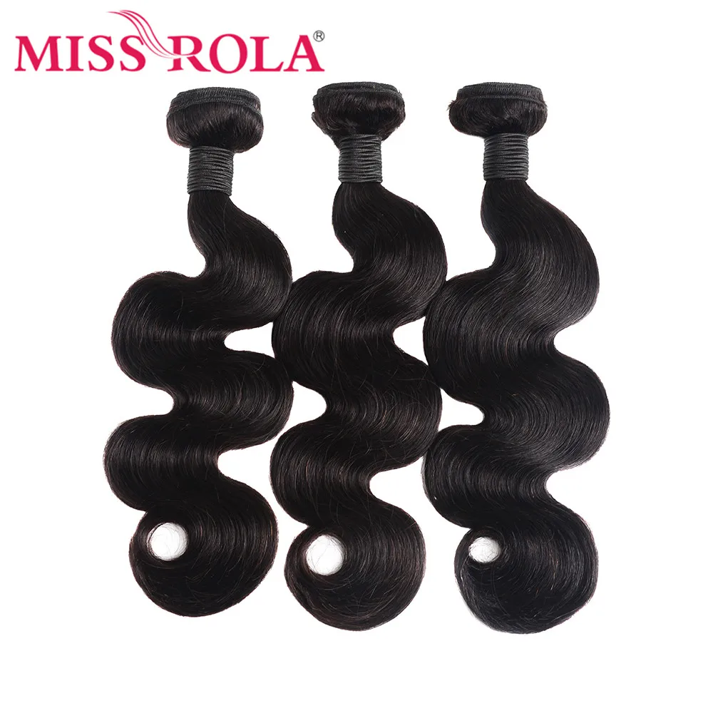 Miss Rola волнистые перуанские волосы пряди с закрытием 100% человеческие натуральный