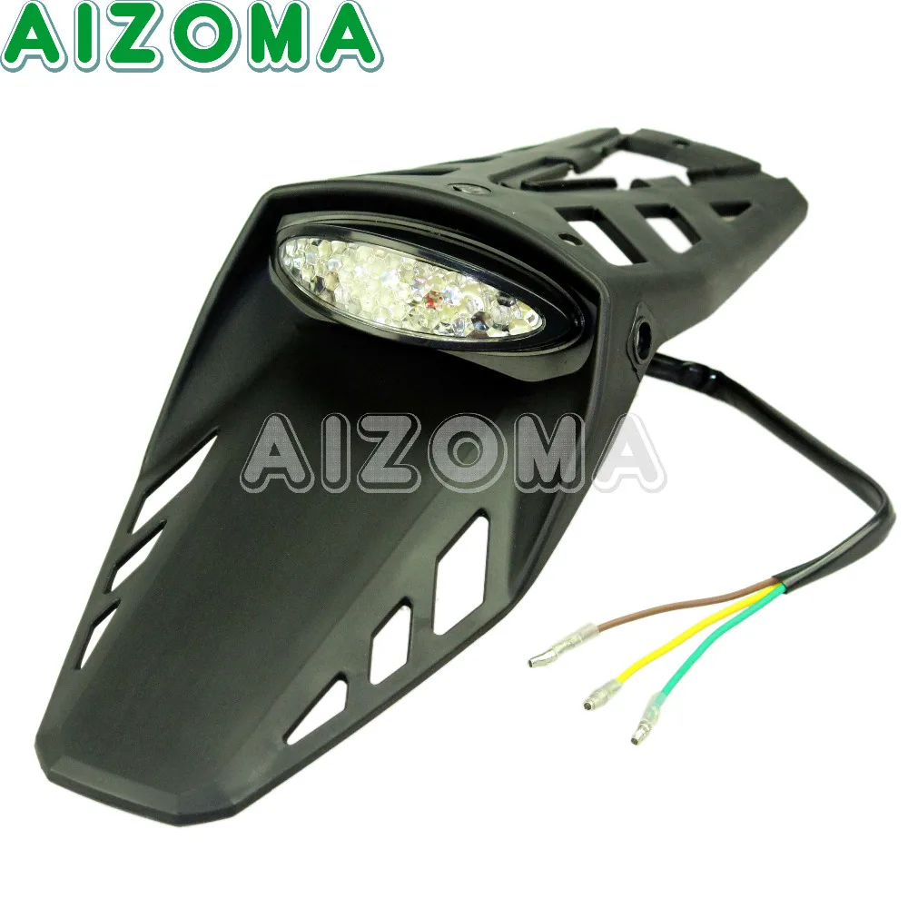 Motocross Rear Fender LED Brake Tail Lights w/ License Plate Lamp for Honda Yamaha Suzuki Kawasaki BMW Universal
Motocross Rear Fender LED Brake Tail Lights w/ License Plate Lamp for Honda Yamaha Suzuki Kawasaki BMW Universal