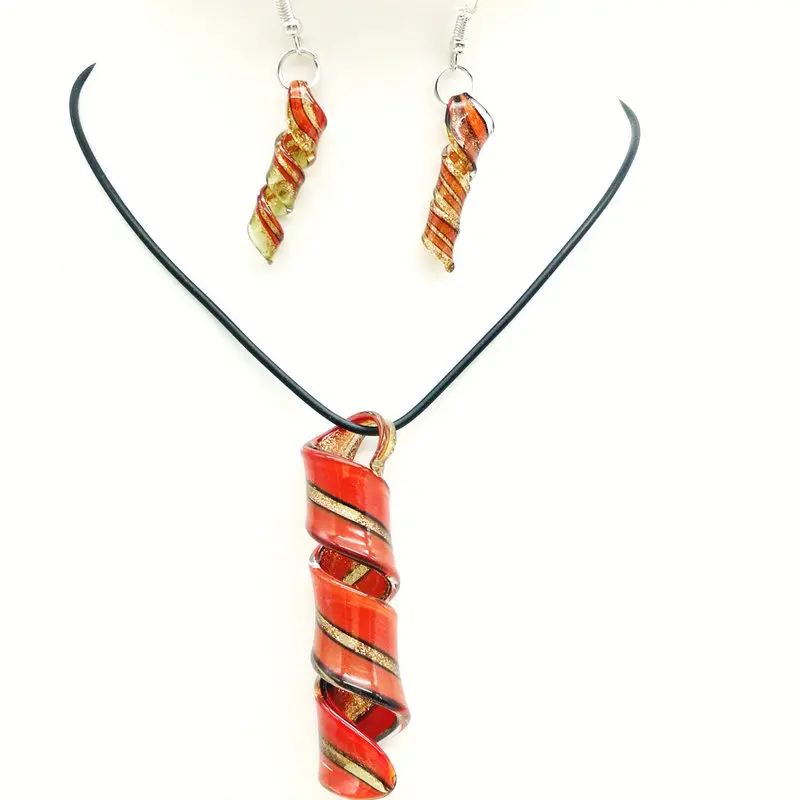 Free Shipping Wholesale 3Sets Red Swirl Lampwork Glass Pendant Necklace Earrings Set, Fashion Jewelry SetS
Free Shipping Wholesale 3Sets Red Swirl Lampwork Glass Pendant Necklace Earrings Set, Fashion Jewelry SetS