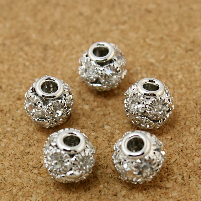 9x10mm Round Ball Rhodium Rhinestone Hollow Ball Spacer DIY Beads Fit European Bracelet
9x10mm Round Ball Rhodium Rhinestone Hollow Ball Spacer DIY Beads Fit European Bracelet