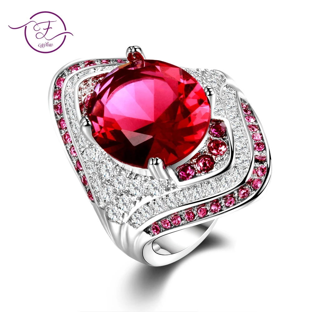 Fashion New 925 Sterling Silver Ring With Ruby Stones For Women Vintage Crystal Zircon Fashion Luxury Party Engagement Jewelry
Fashion New 925 Sterling Silver Ring With Ruby Stones For Women Vintage Crystal Zircon Fashion Luxury Party Engagement Jewelry