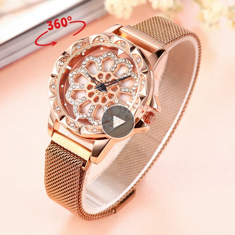 360 Degree Rotation Women Watch Mesh Magnet Starry Sky Ladies Watch Luxury Fashion Geometric Quartz Watch Relogio Feminino Saat
360 Degree Rotation Women Watch Mesh Magnet Starry Sky Ladies Watch Luxury Fashion Geometric Quartz Watch Relogio Feminino Saat