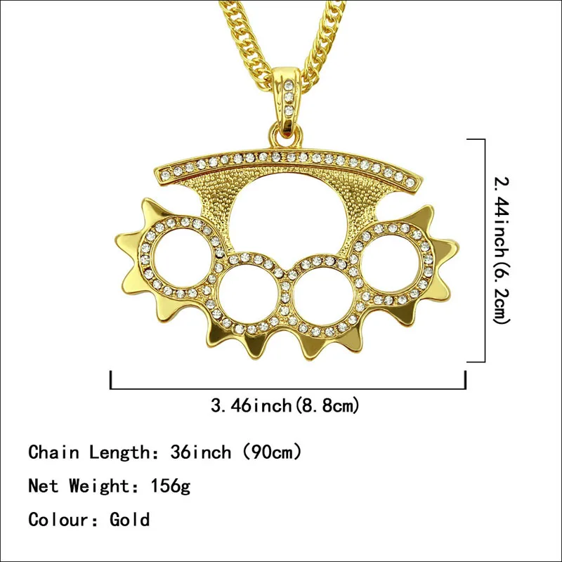 Hip Hop Punk Rock Gears And Chain Pendant Necklace Bling Iced Out Cubic Zirconia Rhinestone For Men Women Rapper Charm Jewelry
Hip Hop Punk Rock Gears And Chain Pendant Necklace Bling Iced Out Cubic Zirconia Rhinestone For Men Women Rapper Charm Jewelry