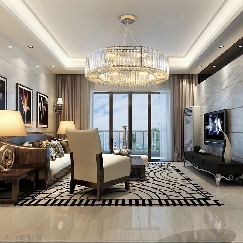 Modern Luxury Led Chandelier Lighting Round Crystal Light Fixtures Living Dining Room LED pendant lamp Lustres De Cristal
Modern Luxury Led Chandelier Lighting Round Crystal Light Fixtures Living Dining Room LED pendant lamp Lustres De Cristal